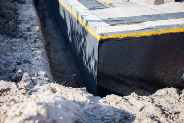 Residential Interior Drainage System installation at a Audubon, NJ home by SJ Waterproofing Pros
